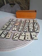 Antieke domino met been en Ebbenhout, Antiek en Kunst, Ophalen of Verzenden