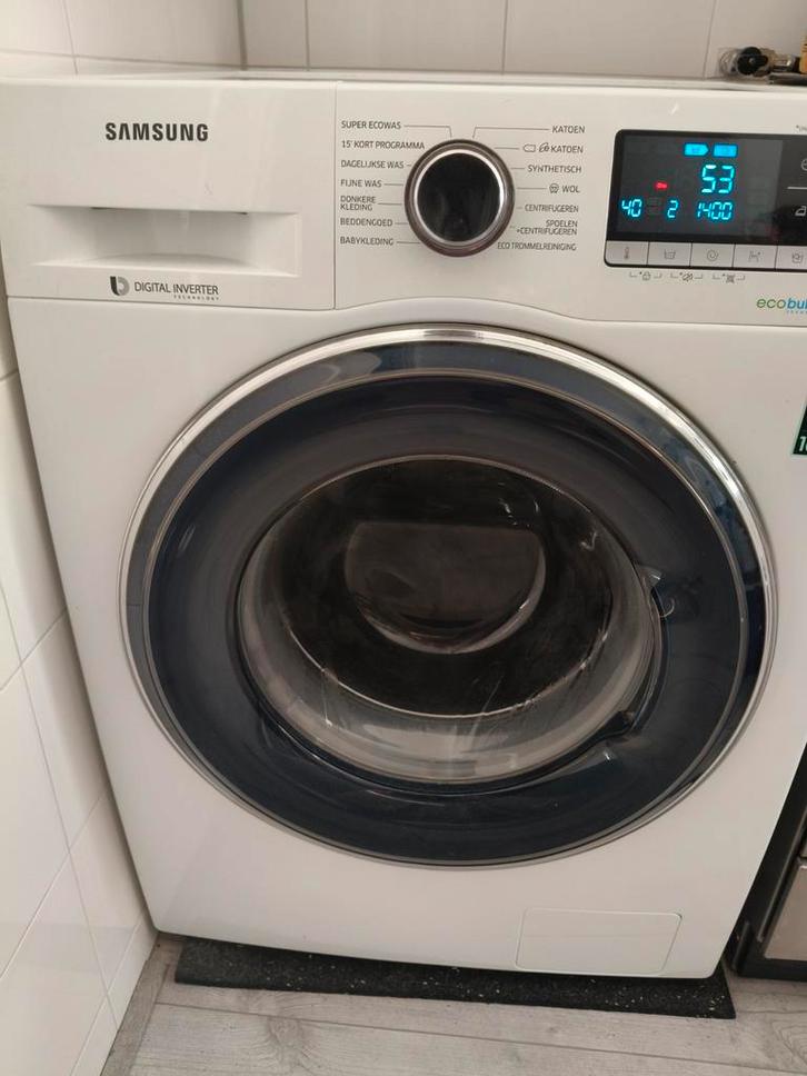 Samsung wasmachine, Witgoed en Apparatuur, Wasmachines, Zo goed als nieuw, Voorlader, 6 tot 8 kg, 85 tot 90 cm, 1200 tot 1600 toeren