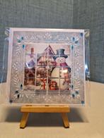 Bloxxx kaartje kerst sneeuwpop met pakjes bij huis, Ophalen of Verzenden, Nieuw, Kerst