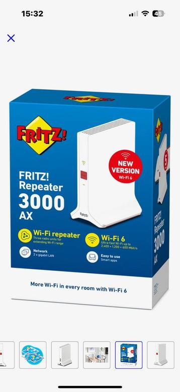 Nieuwe fritz repeater 3000 ax beschikbaar voor biedingen