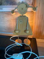 Vintage houten ‘hang’ lamp/ nachtlamp van Ikke Okke, Ophalen of Verzenden, Zo goed als nieuw, Hout