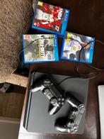 Sony PlayStation 4 Slim+ 2 controllers , 1 TB, Gebruikt, Met 2 controllers, Ophalen of Verzenden, 1 TB