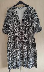 Yaya women bloem print jurk M 38 Zwart Wit, Maat 38/40 (M), Verzenden, Zwart, Zo goed als nieuw