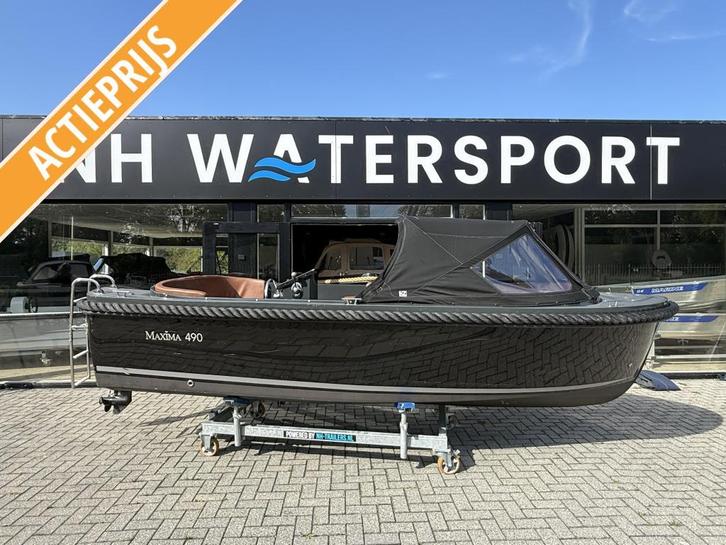 Maxima 490 sloep inclusief Mercury 15PK + power trim!, Watersport en Boten, Sloepen, Gebruikt, 3 tot 6 meter, Buitenboordmotor