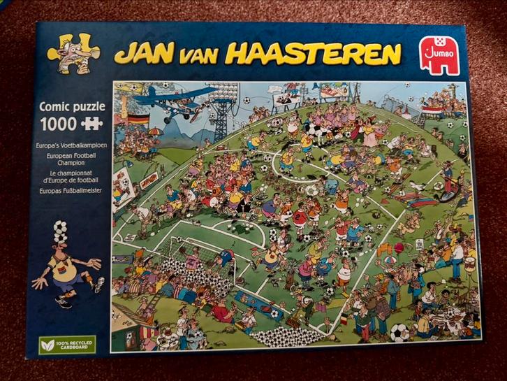 Jan van Haasteren puzzel Europa’s voetbalkampioen, Hobby en Vrije tijd, Denksport en Puzzels, Zo goed als nieuw, Legpuzzel, 500 t/m 1500 stukjes
