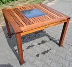 Garden Impressions Teak tuintafel 102x101 cm, demontabel, Tuin en Terras, Tuintafels, Ophalen, Gebruikt, Rechthoekig, Teakhout