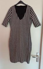 Claudia Sträter jurk/ winterjurk jersey, pied de poule, 38, Kleding | Dames, Jurken, Maat 38/40 (M), Verzenden, Zwart, Zo goed als nieuw