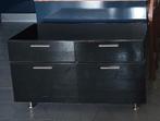 Tv meubel, kast, zwart hoogglans, Ophalen, Zo goed als nieuw, 25 tot 50 cm