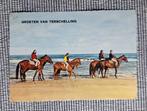 Groepje ruiters op het strand van Terschelling, Ophalen of Verzenden, 1960 tot 1980, Gelopen, Paard