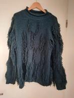 Donkerblauwe Didi trui met klein colletje en franjes mt M, Kleding | Dames, Truien en Vesten, Maat 38/40 (M), Blauw, Didi, Ophalen of Verzenden
