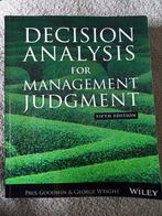 Decision Analysis for Management Judgment - 5th edition, Boeken, Economie, Management en Marketing, Nieuw, Paul Goodwin, Ophalen of Verzenden