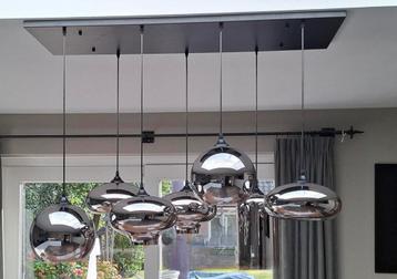 Prachtige hanglamp met 7 verschillende bollen / kappen  beschikbaar voor biedingen