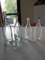 4 Oude glazen waterflesjes vogels, Antiek en Kunst, Curiosa en Brocante, Ophalen of Verzenden