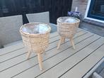 2 nieuwe plantenbakken, Tuin en Terras, Bloembakken en Plantenbakken, Kunststof, Minder dan 60 cm, Rond, Ophalen of Verzenden