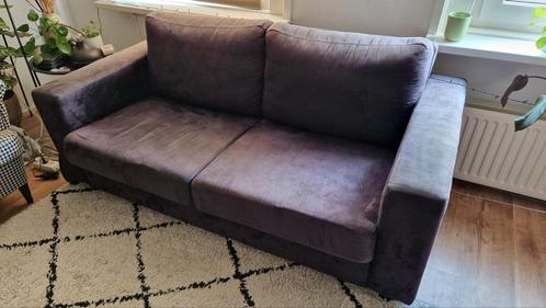 Zwarte stoffen 2,5-zits bank, Huis en Inrichting, Banken | Bankstellen, Gebruikt, Rechte bank, Tweepersoons, 150 tot 200 cm, 75 tot 100 cm
