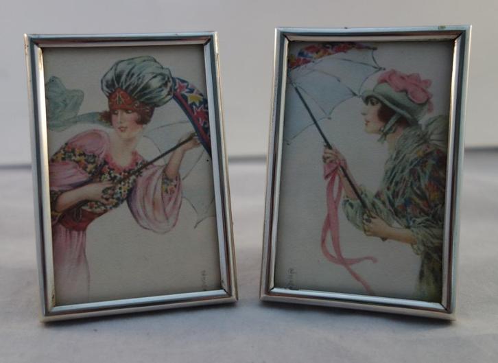 Nederlands Zilveren Fotolijstjes, Antiek en Kunst, Antiek | Goud en Zilver, Ophalen of Verzenden