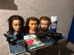 3 kappers oefen hoofden met diverse spullen, Ophalen of Verzenden, Gebruikt, Overige typen