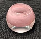 Vintage roze opaline sommerso glazen waxinelichthouder, Verzenden