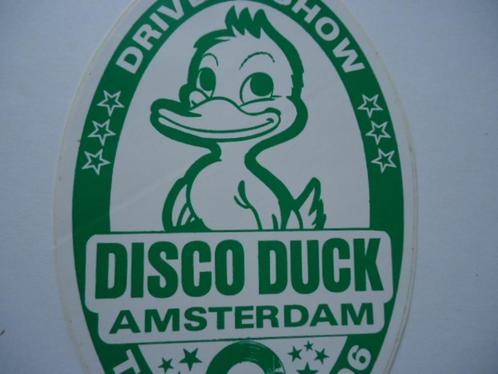 sticker DISCO DUCK eend 2cv 2-cv 2 cv plaat vinyl dj deejay, Verzamelen, Stickers, Zo goed als nieuw, Overige typen, Verzenden