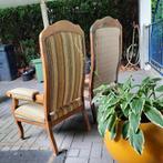 2 vintage stoere fauteuils jaren 60  hoge rug bizondere stof, Ophalen, Gebruikt, Stof