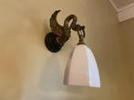 Douchelamp Wandlamp Muurlamp zwaan Messing Frans, Ophalen of Verzenden