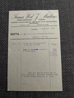 Factuur TILBURG 1929, firma Wed. J. Mallens, Verzamelen, Merken en Reclamevoorwerpen, Verzenden, Gebruikt, Overige typen