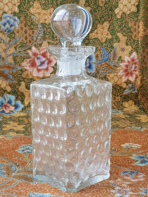 Oude vintage whiskykaraf uit Engeland van kristal 23,3 cm., Antiek en Kunst, Antiek | Glas en Kristal, Ophalen of Verzenden