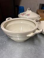 Oud Servies met Serveerschaal en Dekschalen Bloemenmotief, Ophalen, Gebruikt, Schaal of Schalen, Overige stijlen