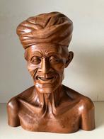 Houtsnijwerk Balie buste oude man, i.z.g.st., Antiek en Kunst, Ophalen of Verzenden