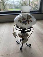 Schemerlampje melkglas porselein bloemen, Nijmegen, Antiek en Kunst, Ophalen