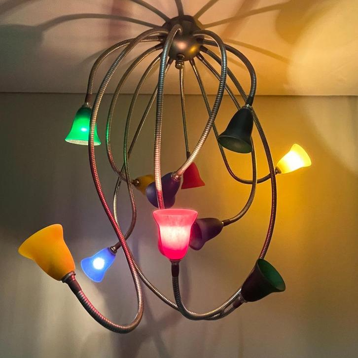 OPRUIMING Nollet ontwerp kroonluchter 12-lamps glas Murano, Huis en Inrichting, Lampen | Hanglampen, Gebruikt, 75 cm of meer, Glas