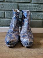 Moccio Laarsjes Leer gevoerd - Maat 39, Moccio, Blauw, Lage of Enkellaarzen, Ophalen of Verzenden