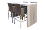 Nieuw uit voorraad | Fonteyn Barset Savage Wit, 4 zitplaatsen, Ophalen of Verzenden, Tuinset, Eettafel