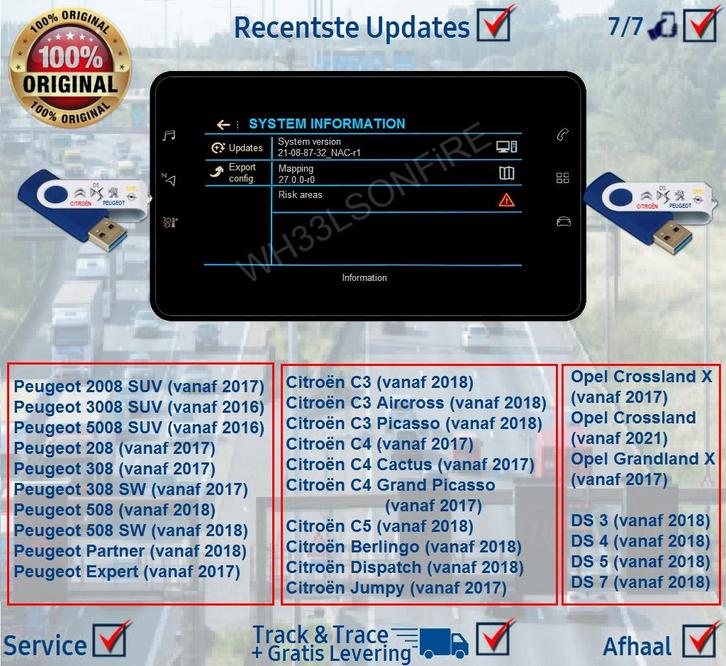 Peugeot DS Citroën NavUpdate 2025 ConnectNav 3D Wave / NAC, Computers en Software, Navigatiesoftware, Update, Heel Europa, Ophalen of Verzenden