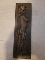 Gegoten bronzen plaquette J.P Kok Kopergieterij Met relief, Antiek en Kunst, Antiek | Koper en Brons, Ophalen of Verzenden, Brons