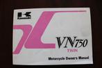 Kawasaki VN750 1993 motorcycle owner's manual VN750-A9, Verzenden, Kawasaki