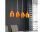 Mioni VETRO hanglamp met 4 glazen kelken en RVS-buis, Ophalen, Nieuw, Glas, 75 cm of meer