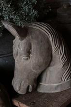Houten paardenhoofd, beeld, houten ornament, sober, Www.jufbrocante.nl, Www.jufbrocante.nl, Nieuw, Ophalen of Verzenden