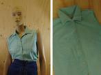 Vintage mouwloos groen geruit blouseje maat S | 376, Groen, Vintage, Zo goed als nieuw, Maat 36 (S)