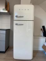 Smeg retro koelkast met vriezer (crème/wit), Ophalen, Gebruikt, 200 liter of meer, 60 cm of meer