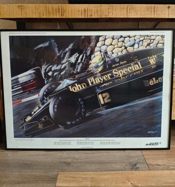 Ayrton Senna - Loews - Lubach Art - Limited Edition, Antiek en Kunst, Kunst | Tekeningen en Foto's, Ophalen of Verzenden
