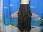 Brons zwarte rok met punten en roezels one size my design, Zwart, Maat 46/48 (XL) of groter, Ophalen of Verzenden, My design