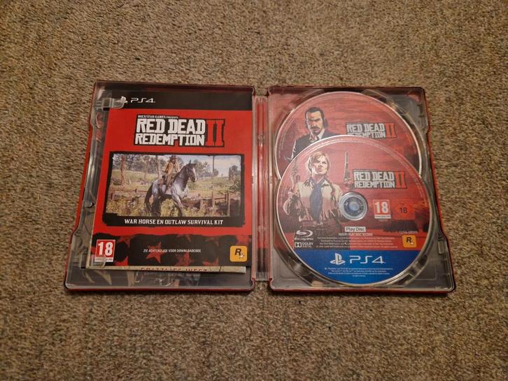 Red Dead Redemption 2 Steelbook PS4, Spelcomputers en Games, Games | Sony PlayStation 4, Gebruikt, Avontuur en Actie, 1 speler