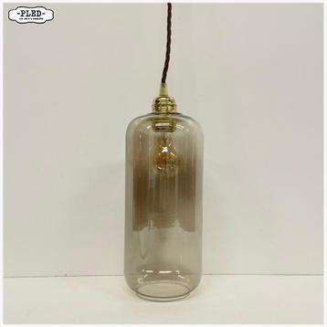 Qazqa hanglampen, rookglas, Hoog 30 cm - met snoer + fitting beschikbaar voor biedingen