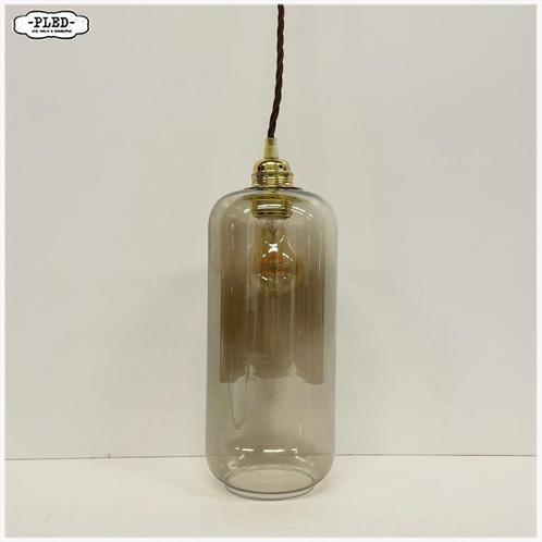 Qazqa hanglampen, rookglas, Hoog 30 cm - met snoer + fitting, Huis en Inrichting, Lampen | Hanglampen, Gebruikt, Minder dan 50 cm