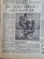 VOETBAL PSV wint van Chelsea (1970), Ophalen of Verzenden, 1960 tot 1980, Knipsel(s)