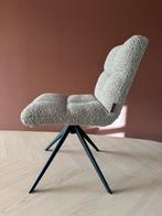 WOOOD eetkamerstoel Vinny - bouclé, Ophalen, Zo goed als nieuw, Grijs, Eén