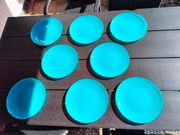 ikea borden 27cm 8 stuks 20cm 5 stuks turkoois nieuw  beschikbaar voor biedingen