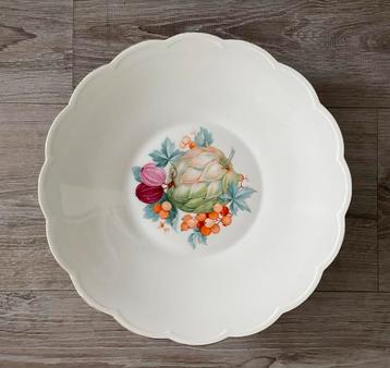 Vintage Diep Bord met Fruitdecor beschikbaar voor biedingen
