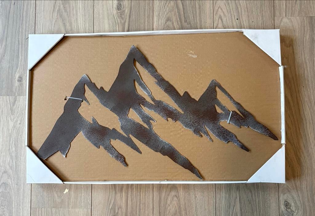 Wanddecoratie skihut bergtoppen, Huis en Inrichting, Ophalen of Verzenden, Nieuw